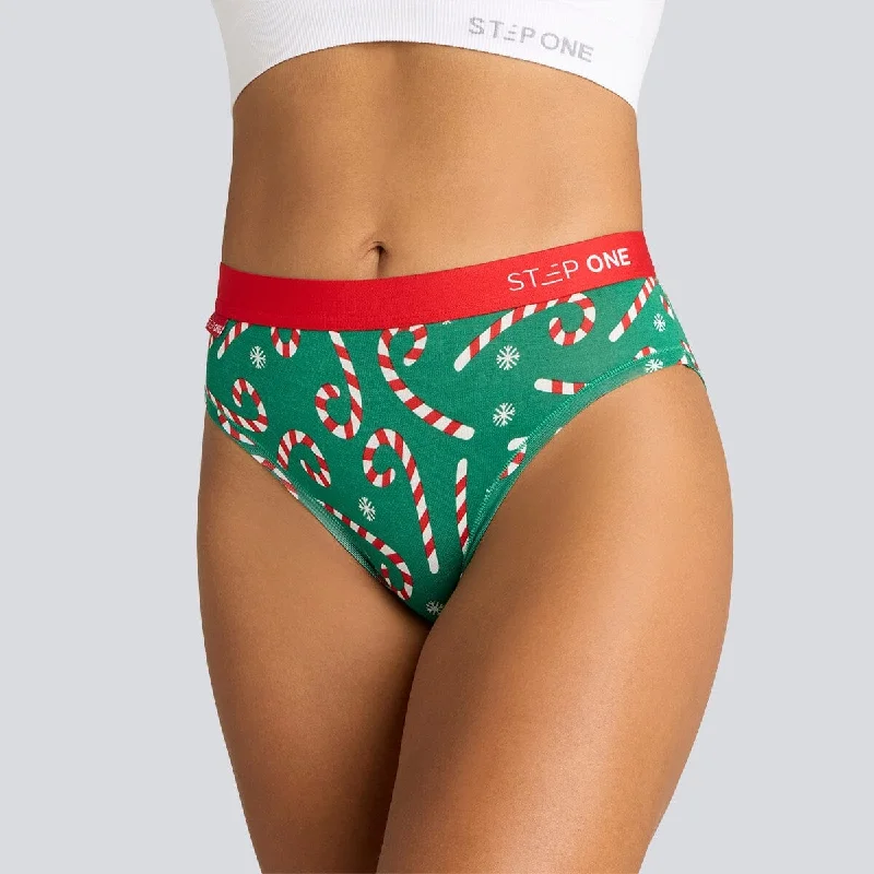 Act Fast Women's Bikini Brief - Candy Canes